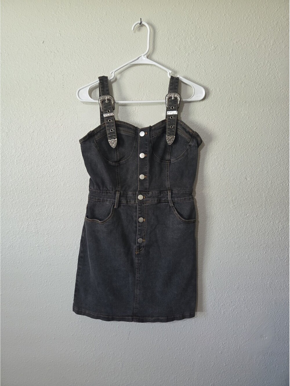 Denim mini dress